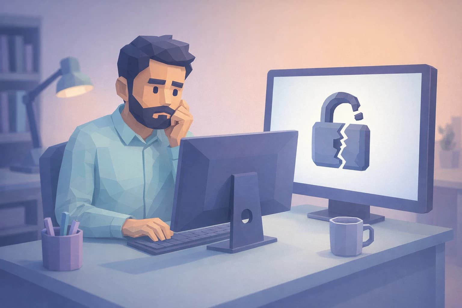 Illustration : une PME suisse face aux idées reçues en cybersécurité, entre fausse impression de sécurité et menaces réelles.